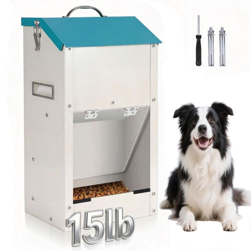 Comedero automático para perros de razas grandes PAULOZYN galvanizado 15 lb