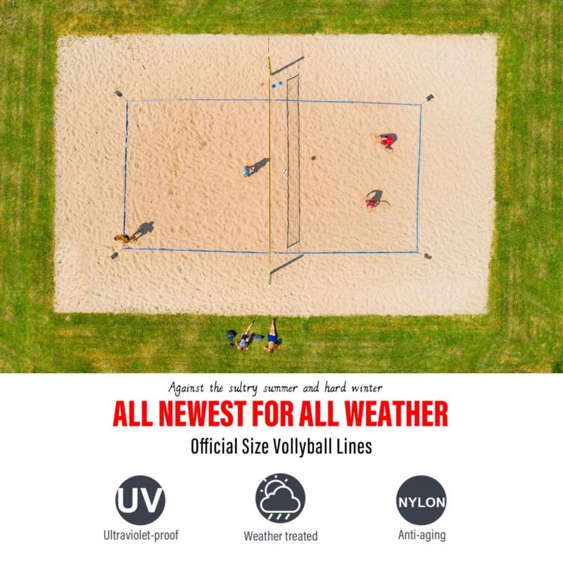 Líneas para voleibol de playa XXXYYY 91 m × 183 m 5 cm azul arena/césped