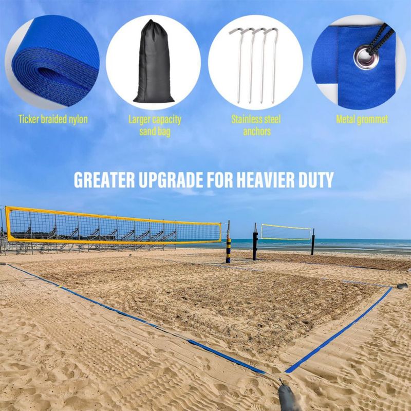 Líneas para voleibol de playa XXXYYY 91 m × 183 m 5 cm azul arena/césped