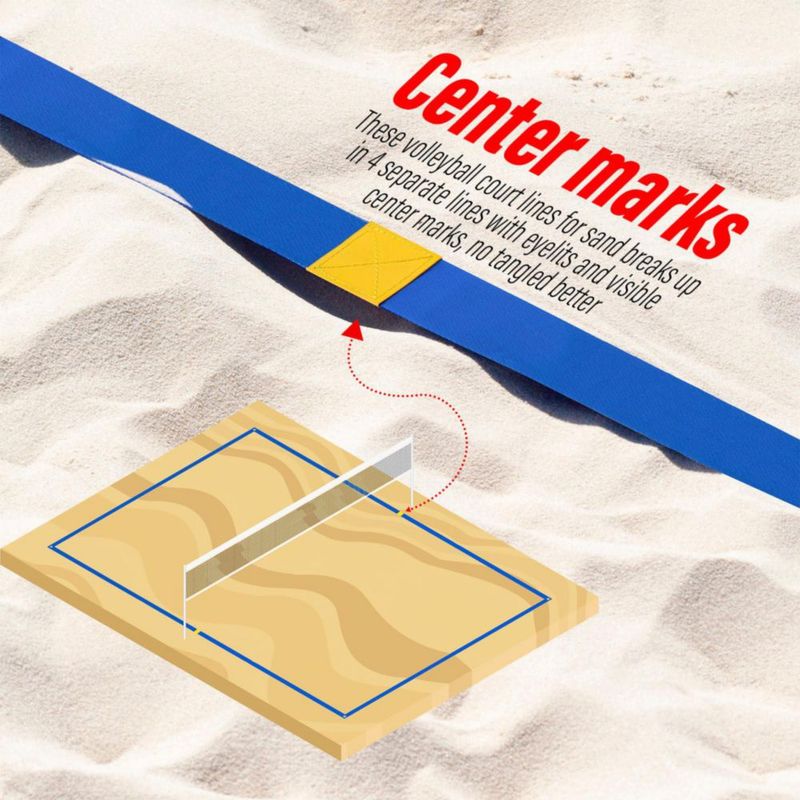 Líneas para voleibol de playa XXXYYY 91 m × 183 m 5 cm azul arena/césped