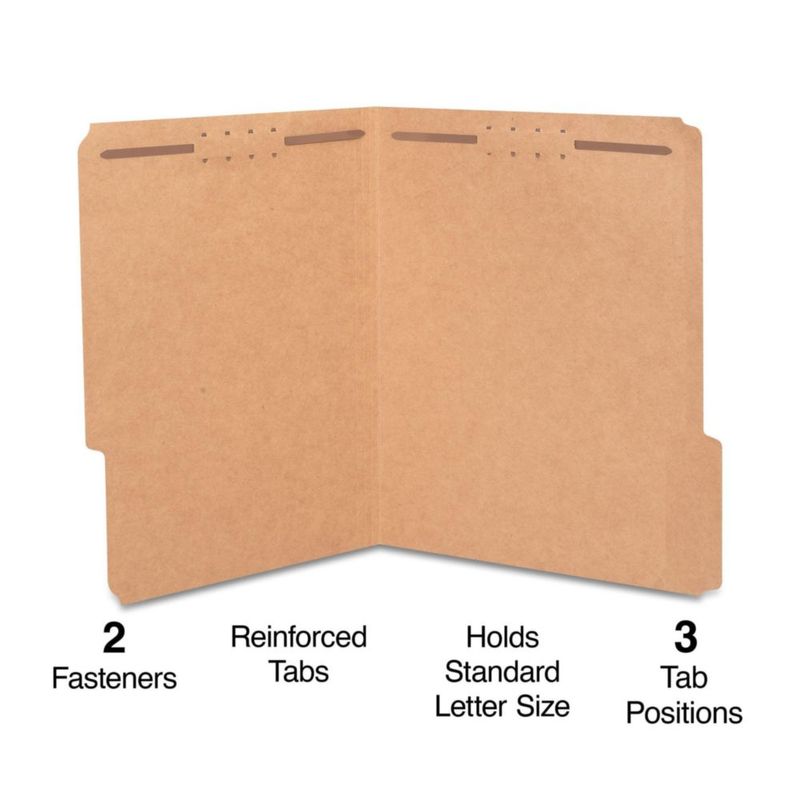 Carpeta de archivo con ganchos tamaño carta kraft – 50 unidades (Staples)