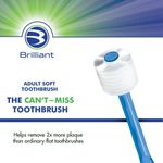Cepillo de dientes Brilliant 3 unidades cerdas suaves surtidas