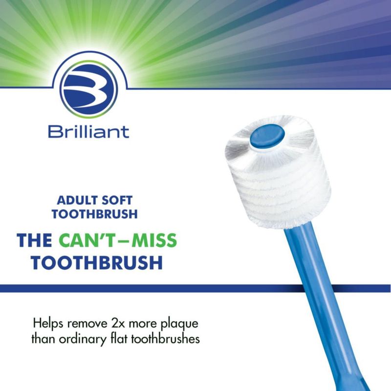 Cepillo de dientes Brilliant 3 unidades cerdas suaves surtidas