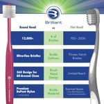 Cepillo de dientes Brilliant 3 unidades cerdas suaves surtidas