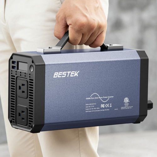 Inversor de corriente BESTEK 1000W Onda sinusoidal pura 12V a 110V con puertos USB 4.8A