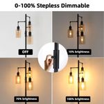 Lámpara de pie Liylan 167 cm 3 luces vidrio ámbar 120 V