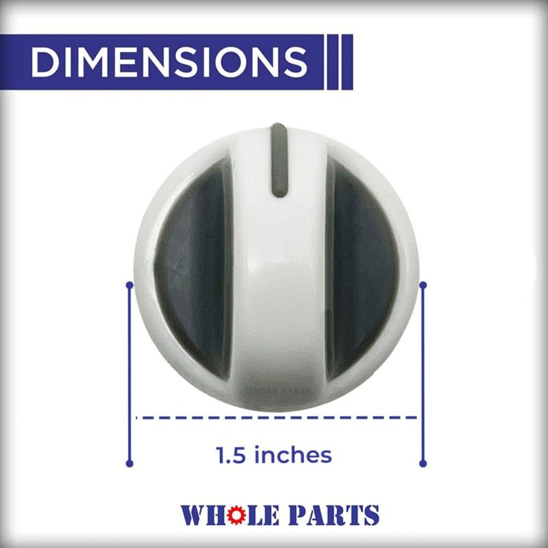 Perilla de control para lavadora y secadora Whole Parts WP3402572 3.8 cm