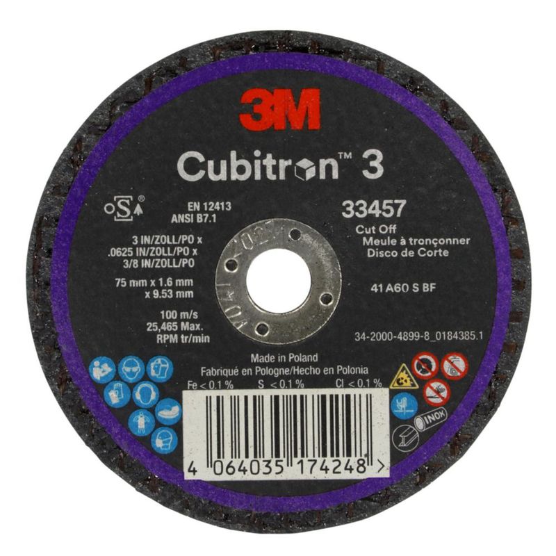 Disco de corte 3M 75 mm x 16 mm x 95 mm (paquete de 5 unidades)