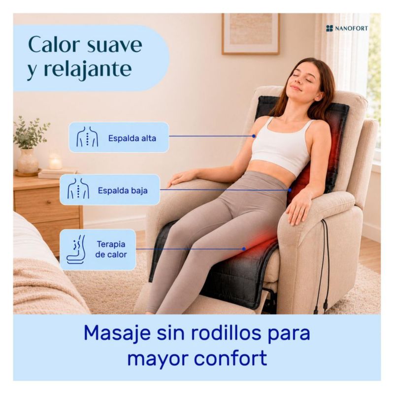 Colchon Masajeador Calor Cuerpo Completo 9 Motores Relajante Terapia