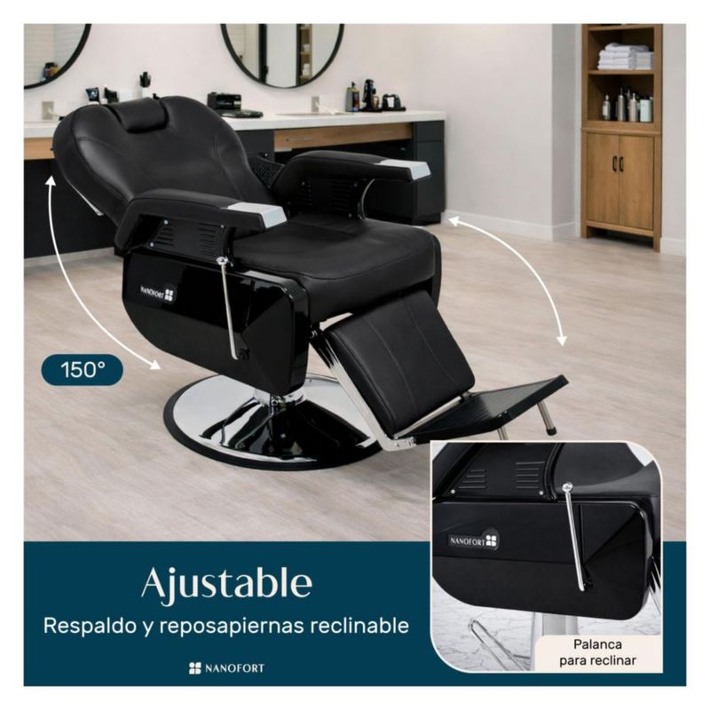 SILLÓN BARBERÍA SILLA BARBERO PELUQUERÍA ESTÉTICA NEUMÁTICO