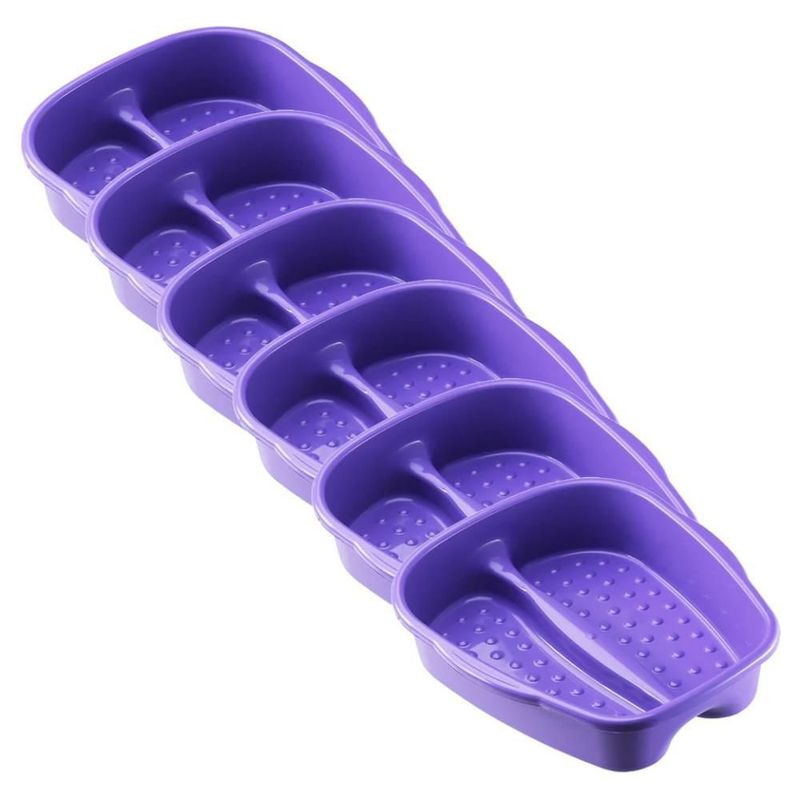 Kit 6 Tinas Chicas Pedicure y Masaje Morada 422RX Letmex