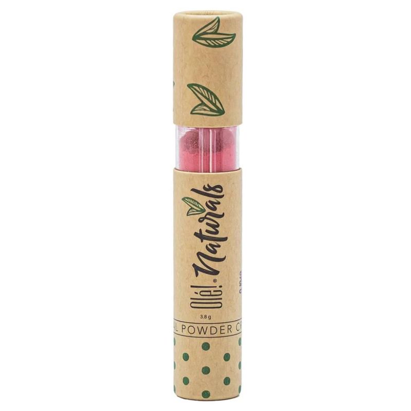 Labial En Polvo Cremoso Olé! Naturals Lip Powder color rosa