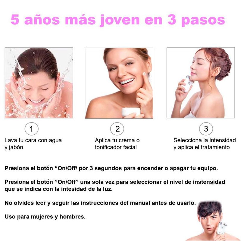 Tonificador Facial Electronico VAK Radiofrecuencia Lifting Masajeador