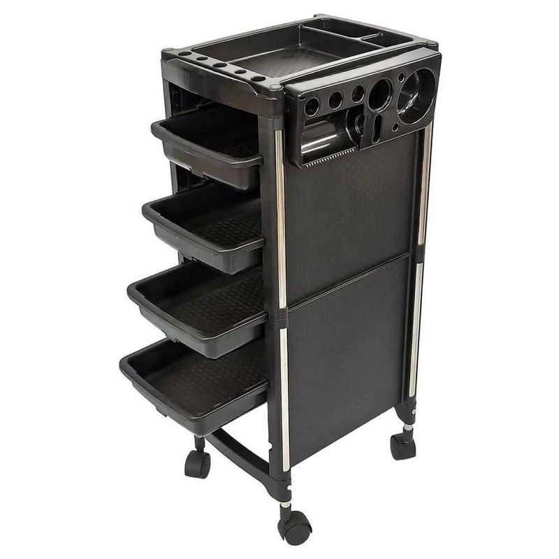 Carrito Mesa Auxiliar Estetica Barberia T05 Letmex Negro
