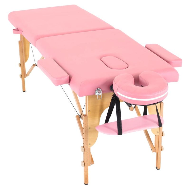 Cama De Masaje Portatil Onof Camilla Pestañas Profesional (Rosa)