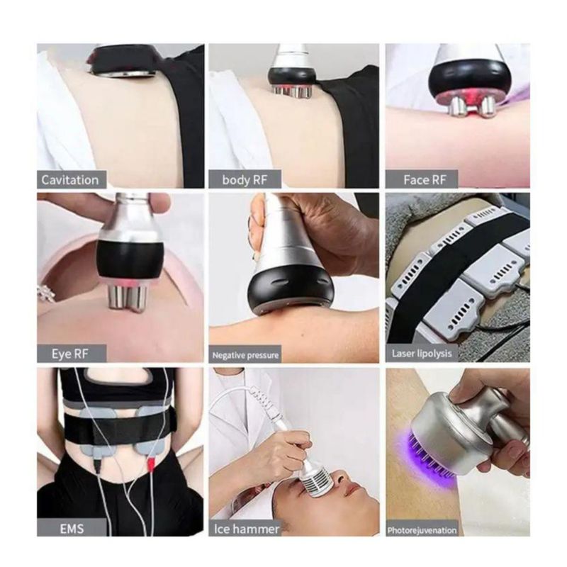 Lipolaser Cavitador 80k 9 en 1 con 8 almodadillas