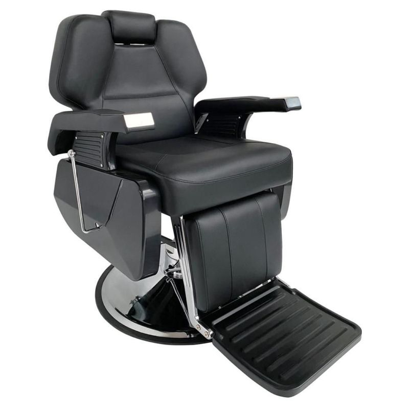 Sillón Hidráulico De Barberia Letmex Negro A20
