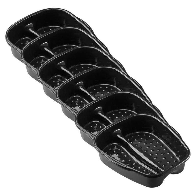 Kit 6 Tinas Chicas Pedicure y Masaje Negra 422P Letmex