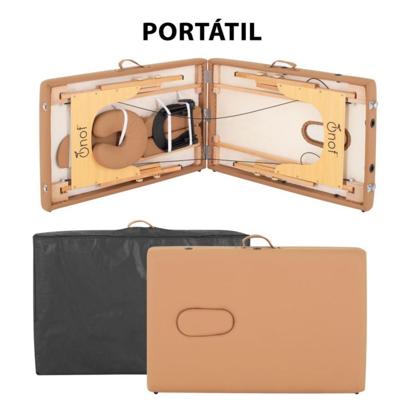 Cama De Masaje Portatil Onof Camilla Pestañas Profesional (Cafe)