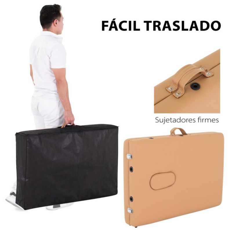 Cama De Masaje Portatil Onof Camilla Pestañas Profesional (Cafe)