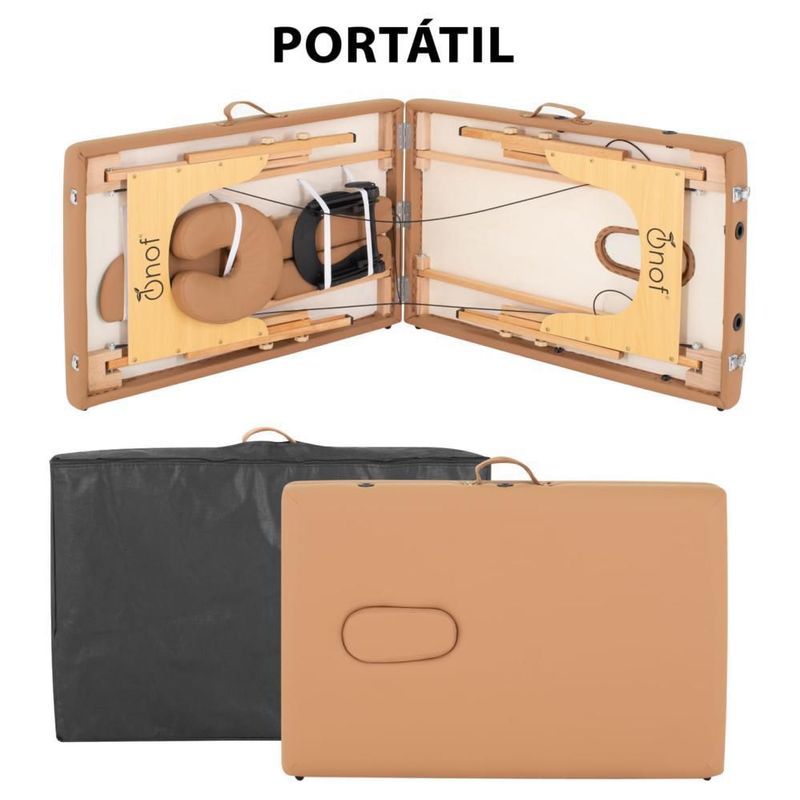 Cama De Masaje Portatil Onof Camilla Pestañas Profesional (Cafe)