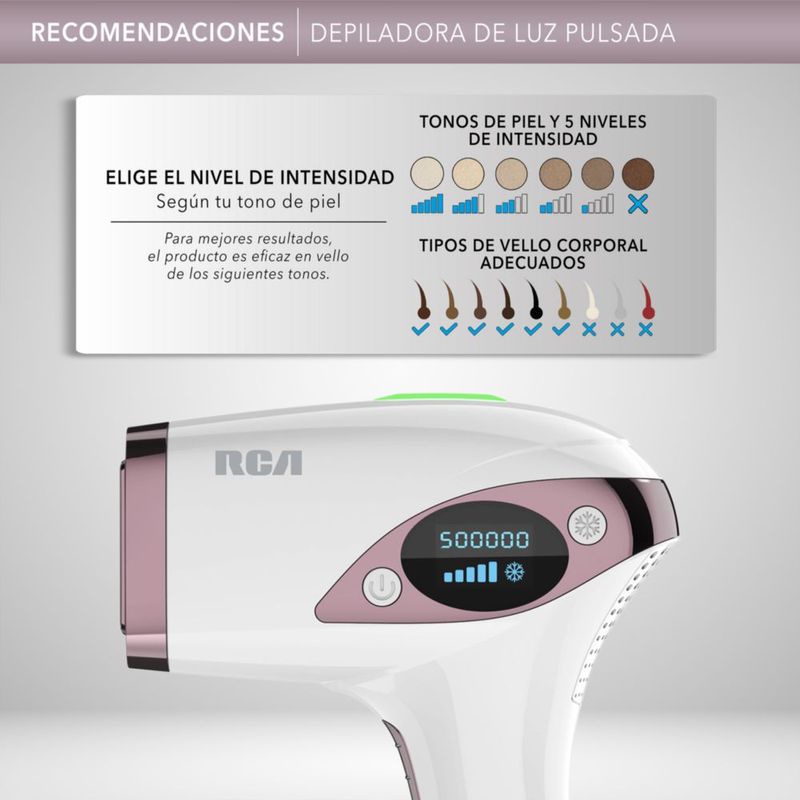 RCA Depiladora de Luz Pulsada con Función de Enfriamiento RC-IPL5