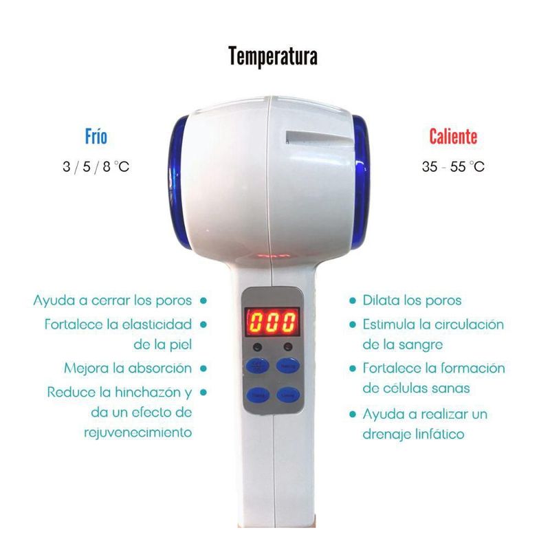 Martillo portátil digital frio y caliente con luz led