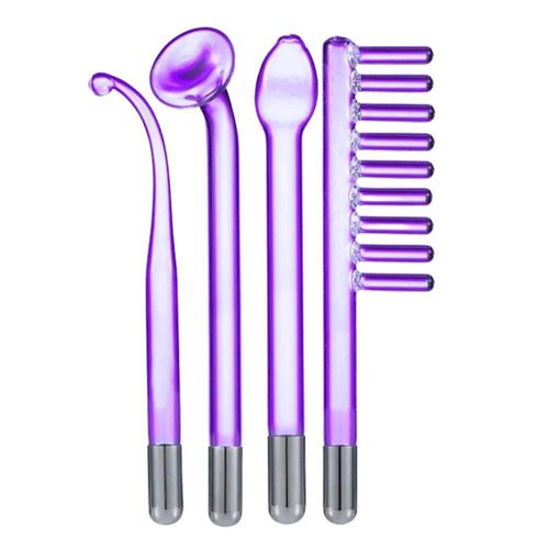 Kit de 4 Electrodos de Reemplazo para Alta Frencuencia Facial - Morado