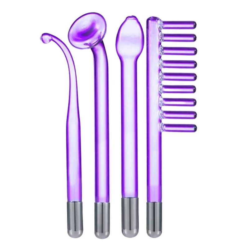 Kit de 4 Electrodos de Reemplazo para Alta Frencuencia Facial - Morado