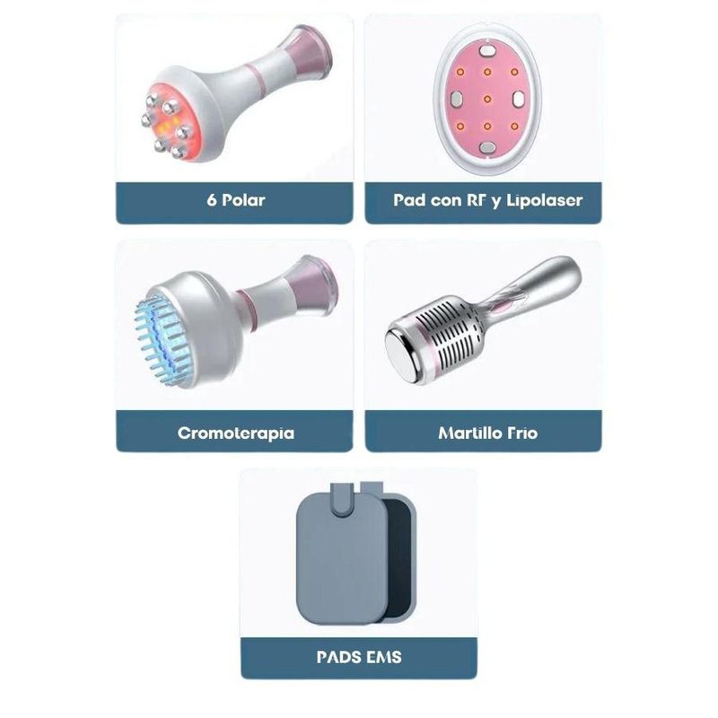 Cavitador 80K Pro 10 en 1 con 6 pads lipolaser (ProMax)