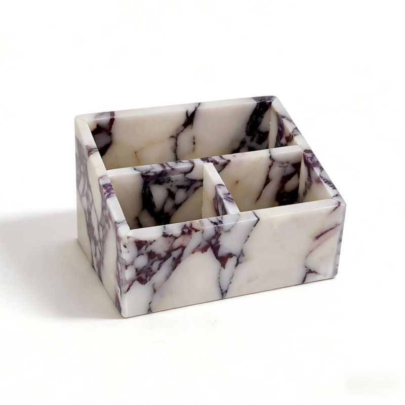 Caddy Artisanal Abode 20 cm × 14 cm × 12 cm Mármol