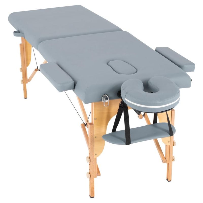 Cama De Masaje Portatil Onof Camilla Pestañas Profesional (Gris)