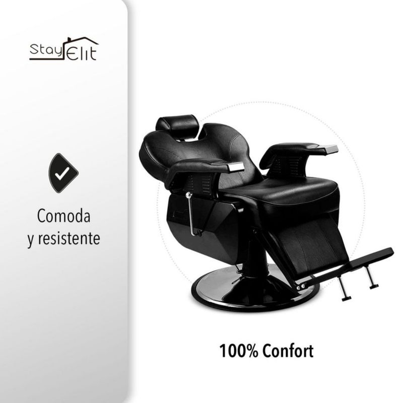 Sillon Barbero Peluqueria Silla Barberia Estetica Rudo Reclinable