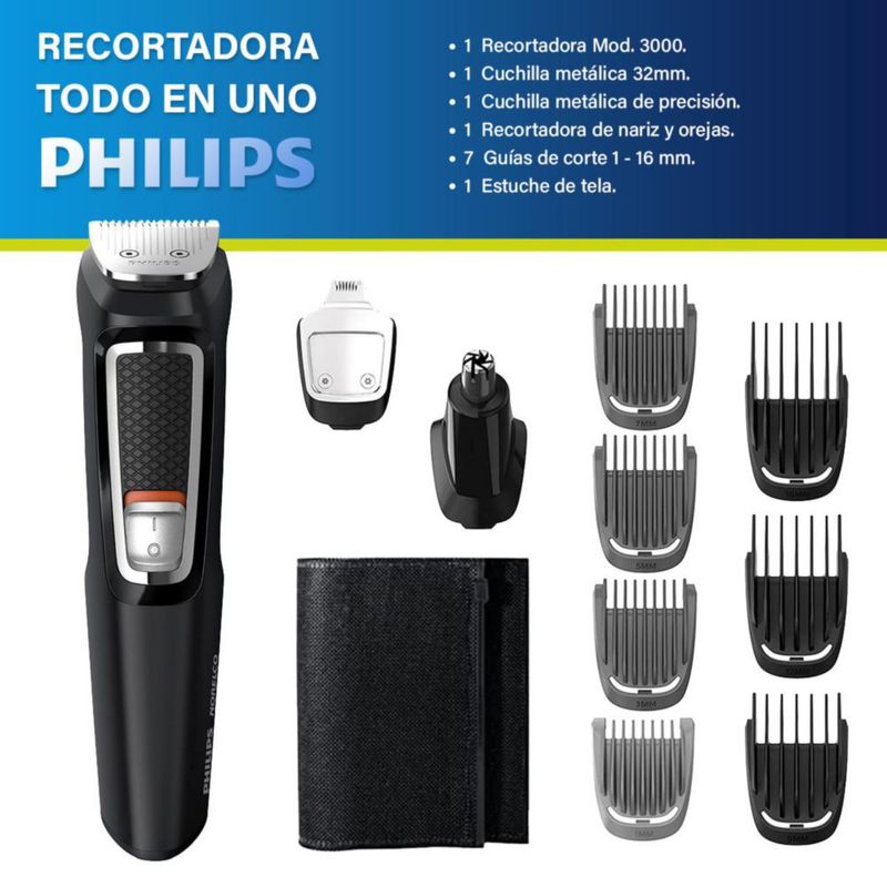 Rasuradora Philips Norelco Multigroomer 13 Pzas Todo En Uno