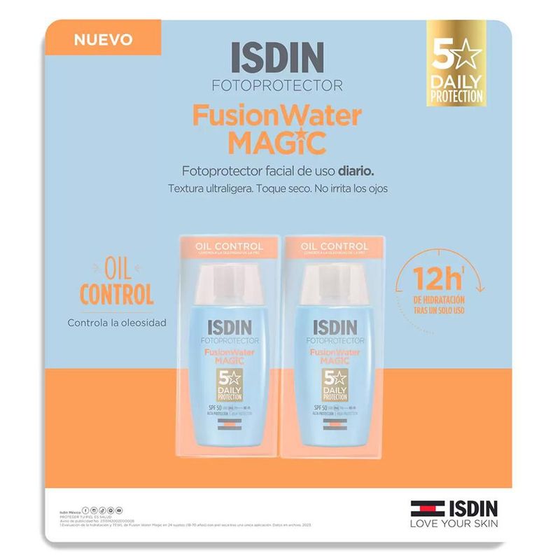 Fotoprotector Facial Isdin Fusion Water Magic Spf50 50ml 2pz