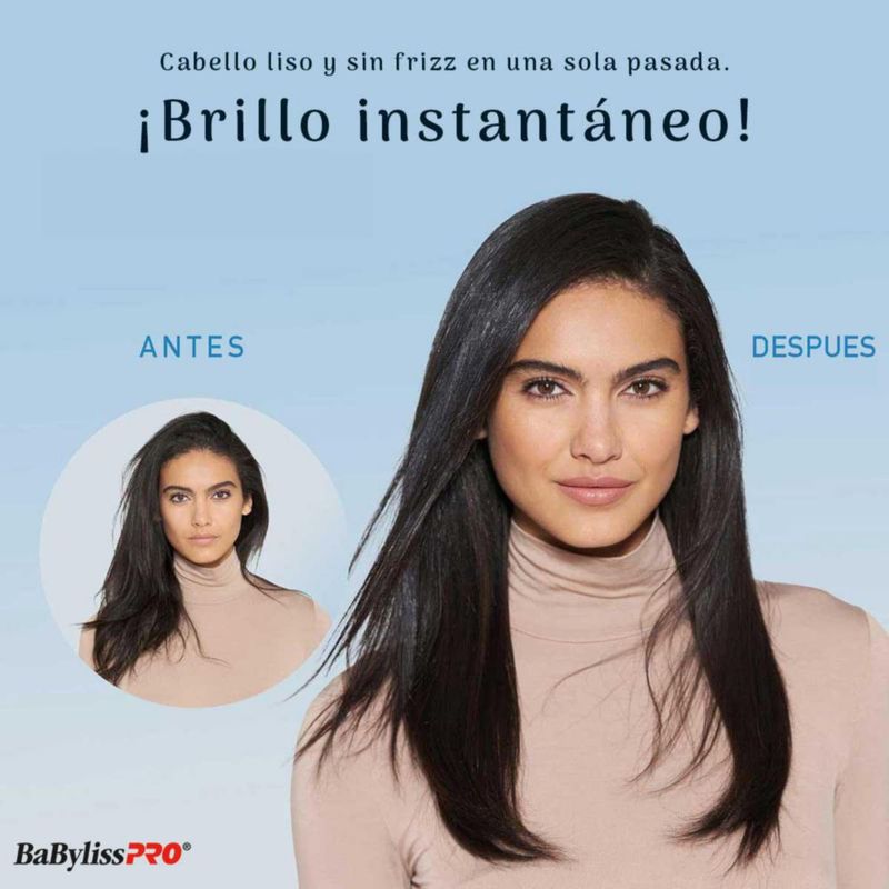 Plancha de cabello de 1" Porelain Ceramic Babyliss Pro Negra