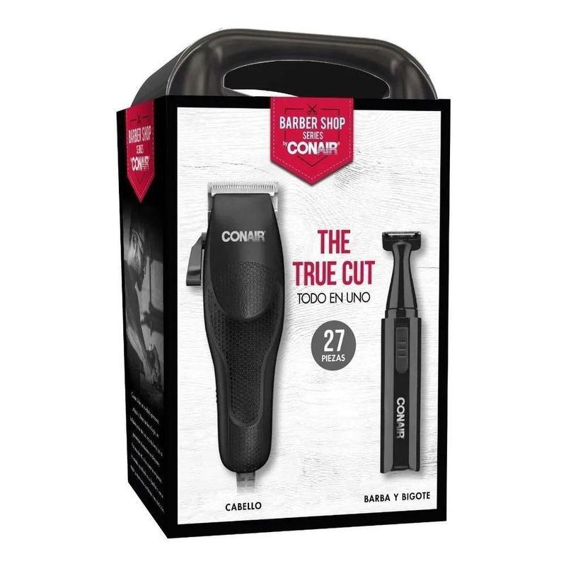Kit peluquería conair máquina recortadora cabello barba viaje hct351