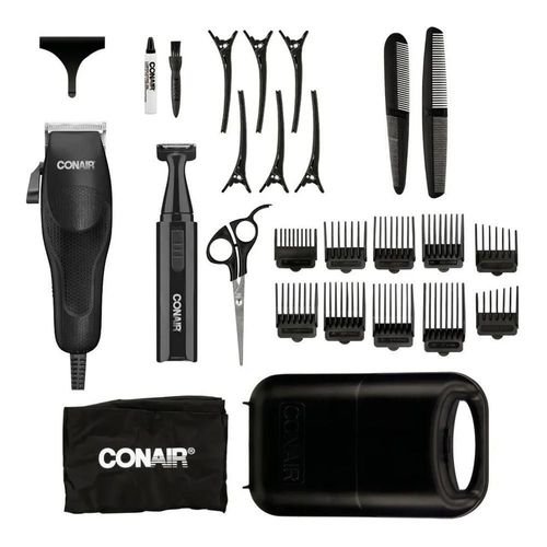 Kit peluquería conair máquina recortadora cabello barba viaje hct351