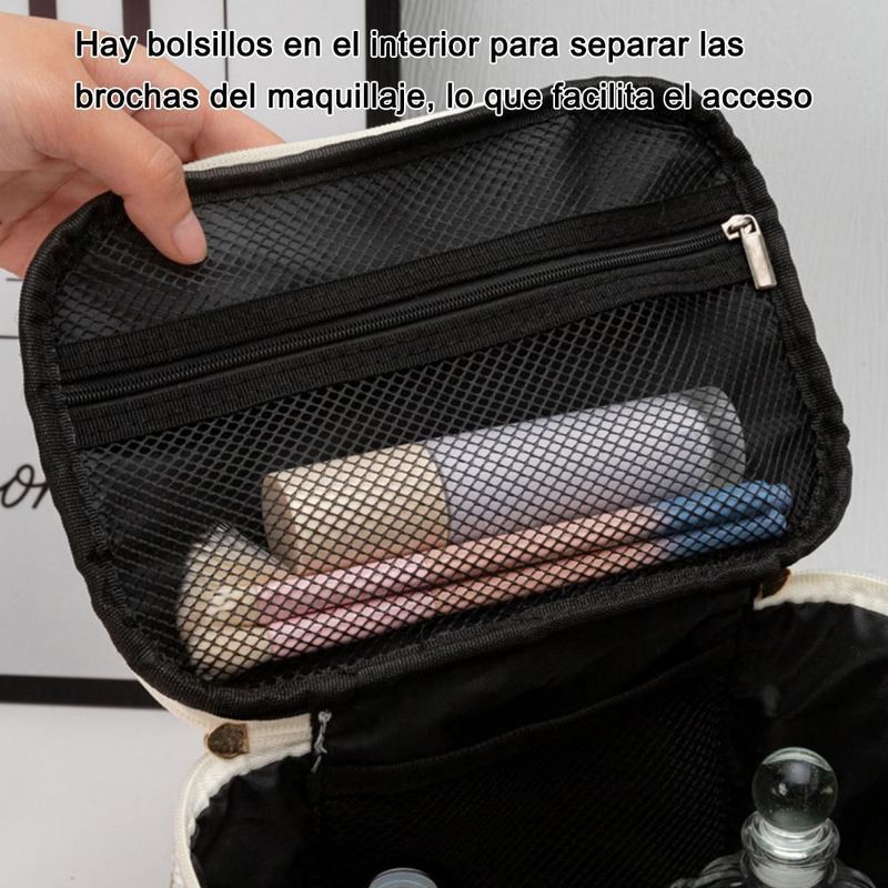 Cosmetiquera para Maquillaje Grande, Bolsa de Maquillaje de Viaje, Bolsa de Cosméticos Portátil Doble Capa, Necesers de Viaje,HOGAWAY