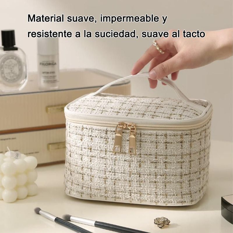 Cosmetiquera para Maquillaje Grande, Bolsa de Maquillaje de Viaje, Bolsa de Cosméticos Portátil Doble Capa, Necesers de Viaje,HOGAWAY