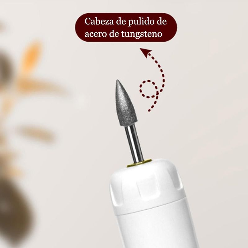 Nueva pulidora de manicura eléctrica lijadora de uñas de descarga de diamante portátil lijadora de uñas de carga de manicura.HOGAWAY