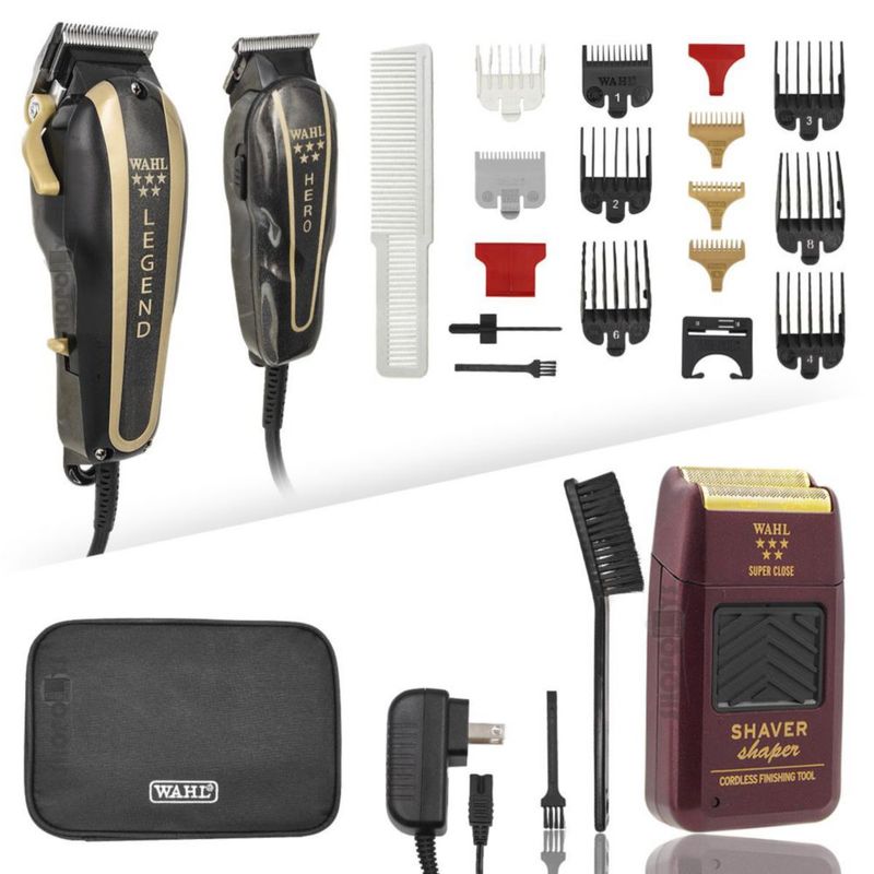 Combo Wahl Profesional Máquina para Cortar Cabello y Rasuradora Shaver | Trimmer Recortadora de Barba para Barbería
