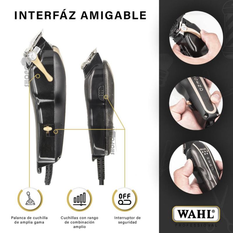 Combo Wahl Profesional Máquina para Cortar Cabello y Rasuradora Shaver | Trimmer Recortadora de Barba para Barbería