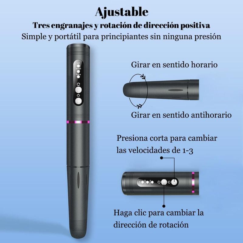 Pulidora de uñas, portátil, recargable, pulidora de uñas, pulidora eléctrica de uñas.HOGAWAY
