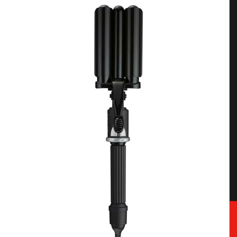 Waflera Rizadora Triple Porcelain Ceramic Negra Babyliss pro