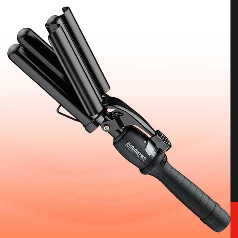 Waflera Rizadora Triple Porcelain Ceramic Negra Babyliss pro
