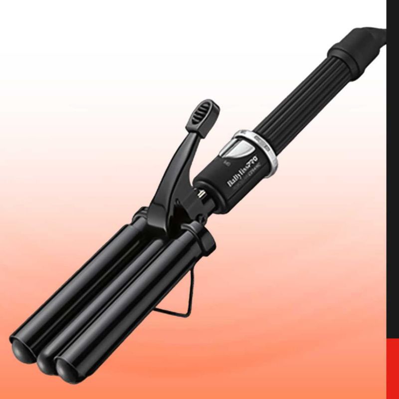 Waflera Rizadora Triple Porcelain Ceramic Negra Babyliss pro