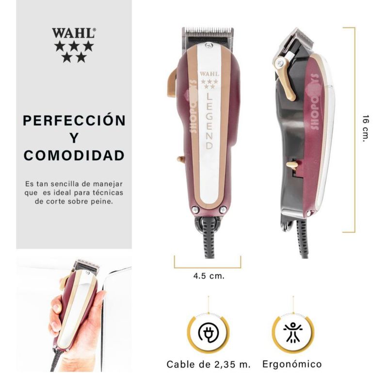 Maquina Clipper Corta Pelo Profesional  Barberia Barber Wahl Legend 5 Estrellas.