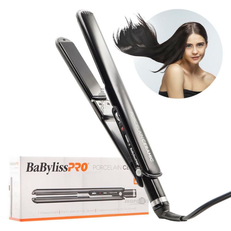 Plancha Cabello Babyliss Pro Porcelain Ceramic Negra