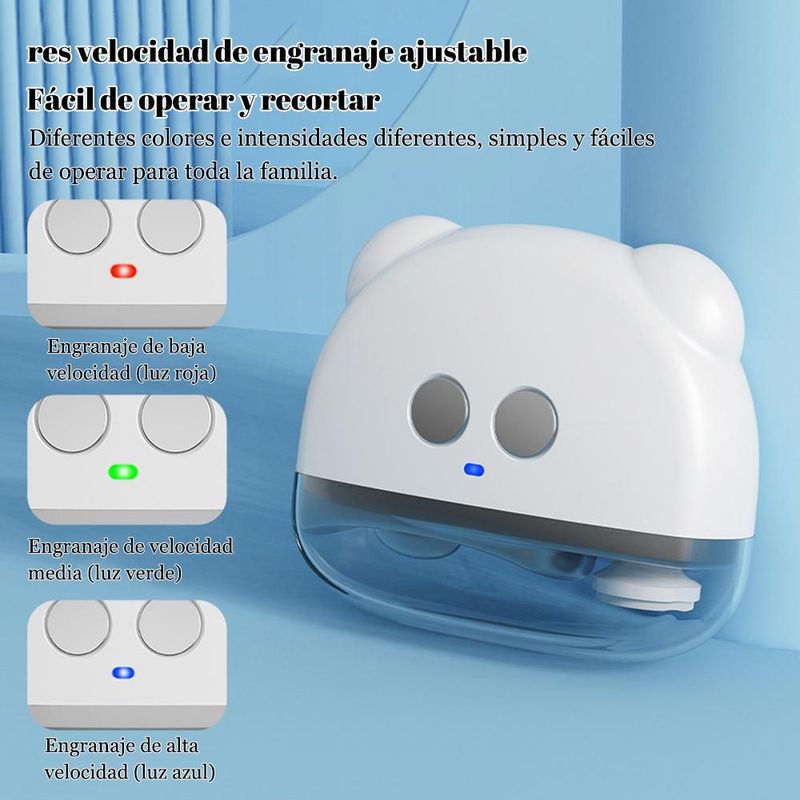 Cortadora y pulidora de uñas integrada, pulidora eléctrica de uñas, cortaúñas eléctrico multifuncional, totalmente automática.HOGAWAY